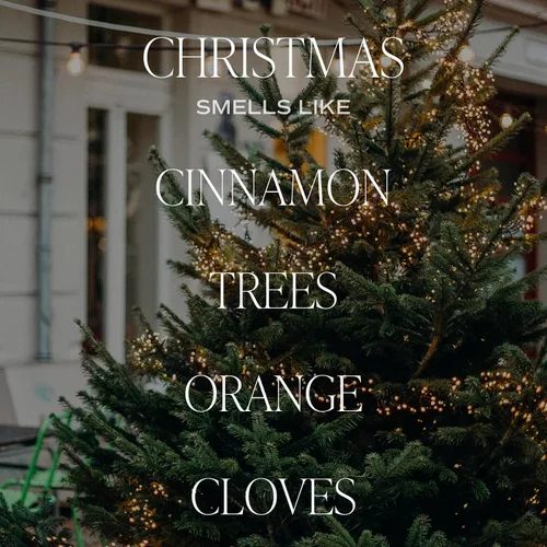 Vista 2 de Sweet Water Decor Vela perfumada de Navidad con aroma a canela, árboles, naranja y clavo - Vela de invierno perfumada - Velas de Navidad