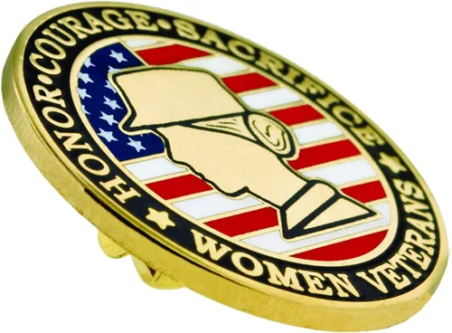 Vista 2 de PinMart Pin de veterano – Pin patriótico americano de solapa o sombrero – Orgulloso de ser retirado ejército, marina, fuerza aérea o cuerpo