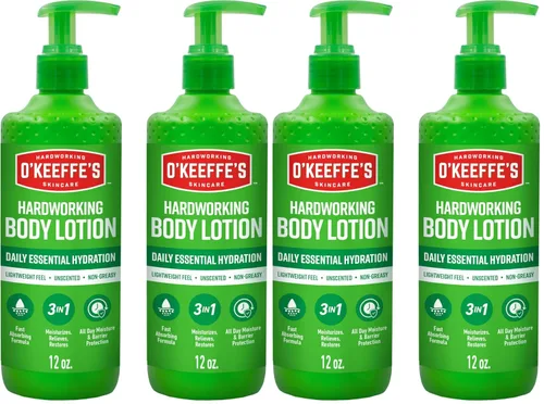 Vista 11 de O'Keeffe's Loción para manos y cuerpo con glicerina y manteca de karité, bomba de 12 onzas (paquete de 1) - Hidratación esencial diaria, cura