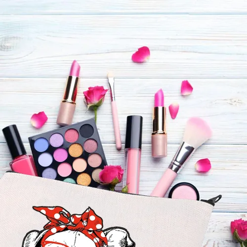 Vista 4 de BDPWSS Pittie Mom Gift Pitbull Dog Lovers Bolsa de maquillaje Pitbull Mama Regalo del Día de la Madre Crazy Dog Lady Bolsa de Cosméticos para Amigo