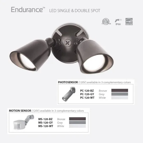 Vista 2 de WAC Lighting, Endurance - Foco LED de doble punto Energy Star 30W 3000K en blanco Blanco (Architectural White)