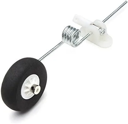 Vista 2 de Quickbuying Triciclo de aterrizaje de triciclo de aleación de aluminio con rueda de cola de dirección para repuestos de aviones RC