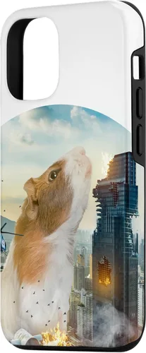 Vista 2 de iPhone 15 Divertido y lindo conejillo de indias es salvaje en el caso de Navidad