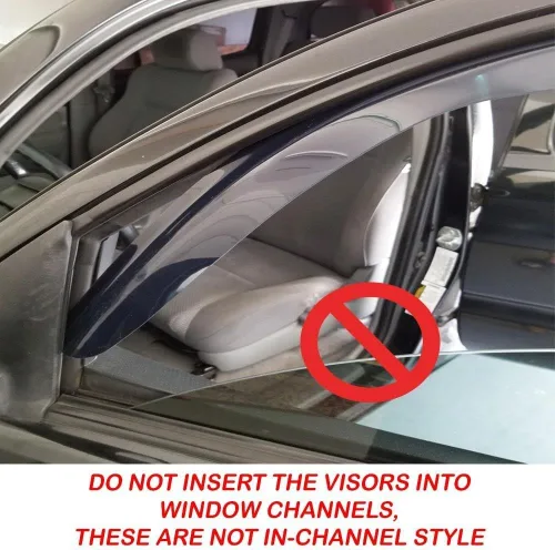 Vista 2 de Protector de lluvia deflector de ventana con cinta adhesiva para Nissan Altima 2002-2006, 4 uds