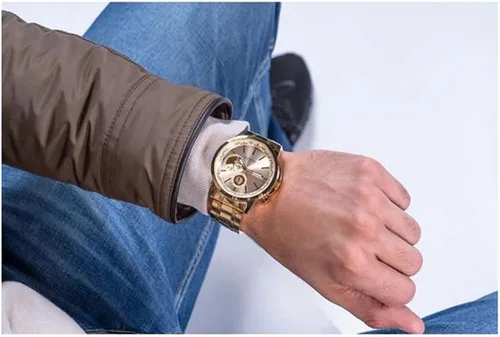 Vista 6 de GUESS US Mens Gold-Tone Multifunction Watch