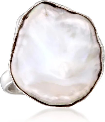 Vista 4 de Ross-Simons Anillo de perlas Keshi cultivadas de 0787 x 0630in en plata de ley tamaño 8 perla no conocido