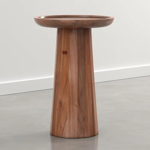 Vista 11 de SIMPLIHOME Dayton - Mesa auxiliar redonda contemporánea de madera maciza de mango de 13 pulgadas de ancho en negro, completamente ensamblada