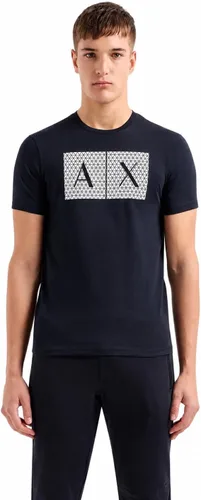 Vista 11 de Armani Exchange Camiseta Triangulation con cuello redondo para hombre Negro