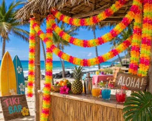 Vista 7 de Guirnalda hawaiana de plástico de la marca Fun Express