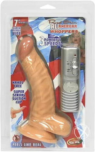 Vista 2 de Nasswalk All American Whopper - Consolador vibrador, marrón, 7 pulgadas