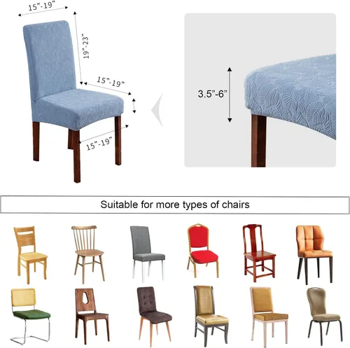 Vista 86 de Fundas impermeables para sillas de comedor, fundas elásticas para sillas Parsons, para comedor, cocina, funda protectora para silla de comedor