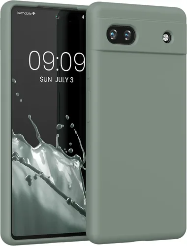 Vista 77 de kwmobile Funda Compatible con Google Pixel 6 Pro - Funda de teléfono de silicona TPU con acabado suave - Azul Arrecife