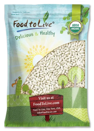 Vista 7 de Food to Live Frijoles Cannellini orgánicos, 1 libra, sin OMG, frijoles blancos secos, germinables, veganos, kosher, a granel. Necesita remojo