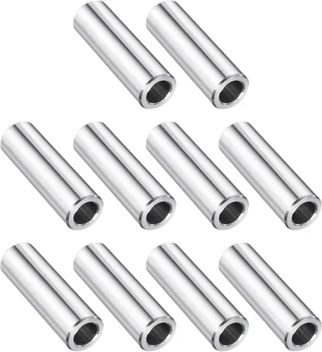 Vista 81 de uxcell 10 piezas de espaciador de acero inoxidable de 3/8" de diámetro interno x 3/4" de diámetro exterior x 1" de longitud, espaciador de rosca