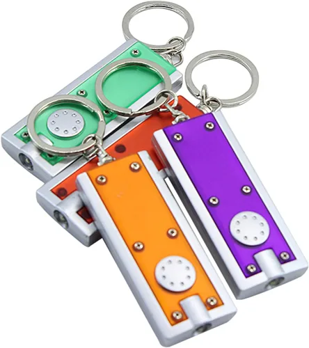 Vista 5 de 4Pcs Led Keyring Torches Bright Outdoor Waterproof Flashlight Torches Keyring Small Flashlight for Hiking Camping