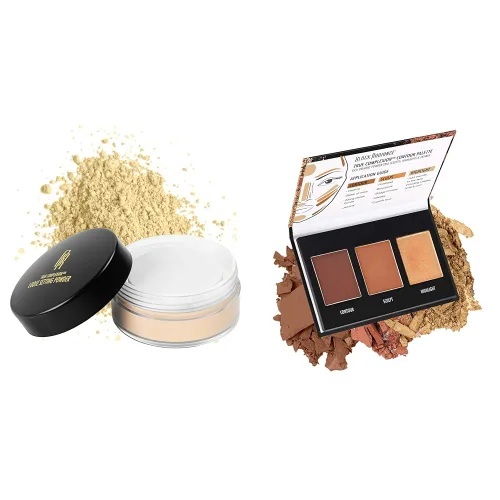 Vista 9 de Black Radiance True Complexion - Polvo de ajuste suelto, fórmula sedosa mezclable, minimiza imperfecciones, juego de maquillaje de larga duración