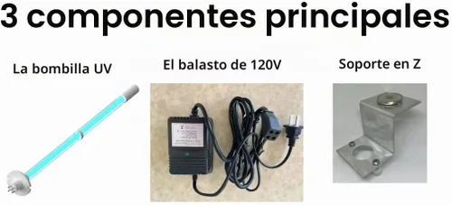 Vista 2 de hqtelecom Lámpara UV de 120V para sistemas de bobina HVAC (hasta 5 toneladas) con bombilla ultravioleta de 14 ″ 14W