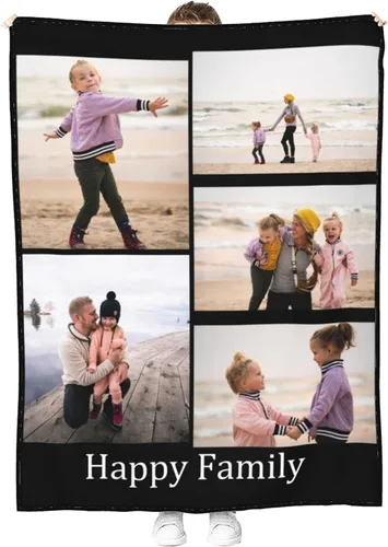 Vista 13 de Manta personalizada con diseño fotográfico de tu texto, mantas personalizadas, regalos personalizados (1 foto, 40 x 30 pulgadas)