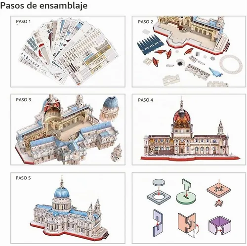 Vista 8 de CubicFun London St. Paul's Cathedral 3D Architecture Puzzle, 643 Pieces