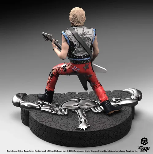 Vista 4 de Knucklebonz Rudolf Schenker (Scorpions) Estatua coleccionable de edición limitada - Icono del rock, con licencia oficial, incluye CoA