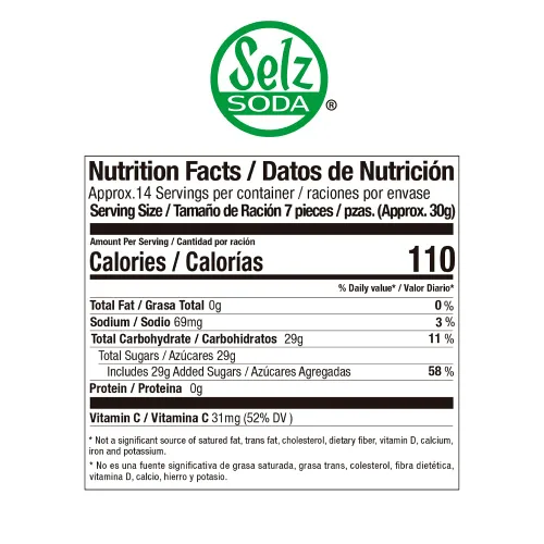 Vista 2 de Selz Soda - Caramelo Relleno de Polvo de soda de limón 14.82 Oz por Selz Soda
