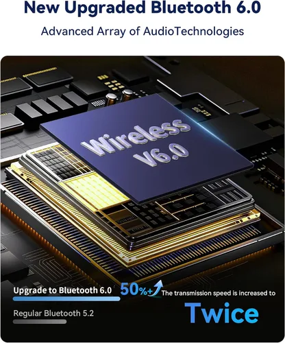 Vista 6 de Adaptador Bluetooth 6.0 a RCA para receptor estéreo, receptor Bluetooth de baja latencia de largo alcance para el hogar, adaptador de audio