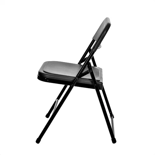 Vista 5 de OEF Furnishings OEF810 OEF800 Series Silla plegable de plástico ligero (asiento negro, marco negro, paquete de 4)
