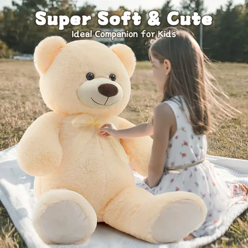 Vista 2 de MorisMos Oso de Peluche Gigante Animal de Peluche 3 pies, 36 pulgadas, Oso de Peluche Grande para Decoración de Baby Shower, Animal de Peluche