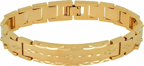 Vista 4 de LIFETIME JEWELRY Pulsera de identificación con corte de diamante de 0.472in para mujeres y hombres, chapado en oro de 24 quilates