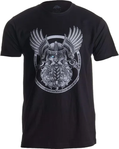 Vista 2 de Odin Camiseta de Thor nórdico de la mitología nórdica de Dios Valkyrie Valhalla Viking Raven