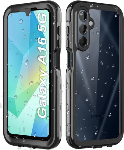 Vista 9 de Funda impermeable para Samsung Galaxy A14 5G, protector de pantalla integrado, cuerpo completo de 360°, resistente a prueba de golpes, a prueba