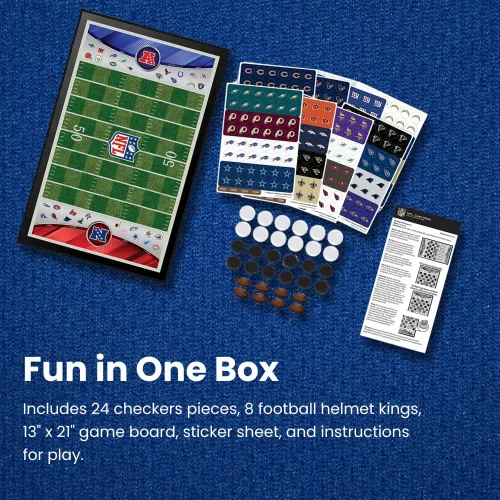 Vista 5 de MasterPieces NFL Los Angeles Rams Juego de mesa de damas, 13 x 21 pulgadas
