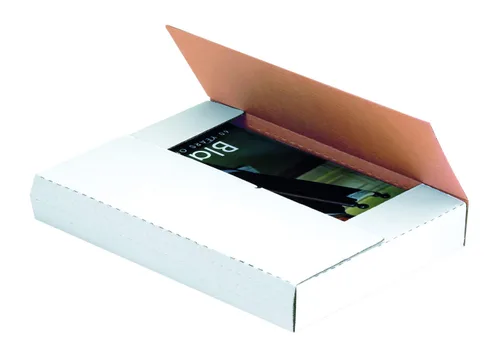 Vista 4 de BOX USA Cajas para correo medianas de 11 1/8 pulgadas de largo x 8 5/8 pulgadas de ancho x 2 pulgadas de alto, paquete de 50 cajas de cartón