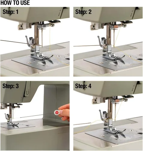 Vista 5 de SINGER Enhebrador de agujas para máquina Serger - Mango extra largo