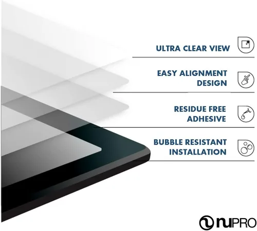 Vista 3 de NuPro Protector de pantalla transparente para tablet Amazon Fire 7 (12.ª generación, lanzada en 2022), paquete de 2