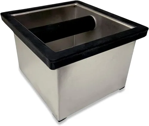 Vista 9 de Rattleware Caja de madera de arce, cubo de café expreso de acero inoxidable