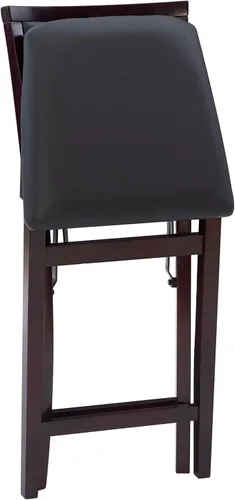 Vista 7 de Linon Faulkner - Taburete plegable de 24 pulgadas, color marrón oscuro y espresso