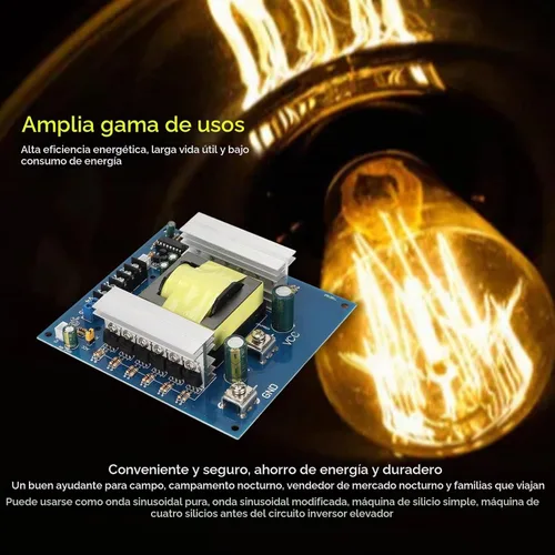 Vista 3 de Placa de módulo inversor profesional de 1000 W, convertidor de impulso inversor, transformador, potencia de alta frecuencia, CC 12 V 24 V a CA 18 V
