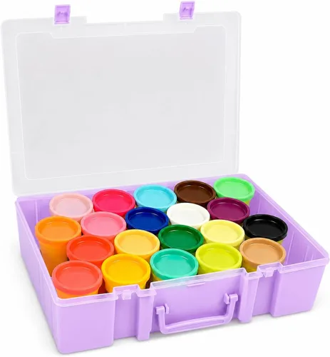 Vista 10 de FULLCASE Case for Play-Doh Modeling Compound 20-Pack Case of Colors 3-Ounce Cans,Storage Box Organizer Container Holds 32-Pack of 1-Ounce Modeling