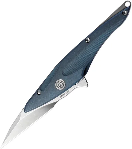Vista 7 de Petrified fish PFE10 - Cuchillo plegable para colibrí, hoja de satén M390 de 1.06 pulgadas, mango de titanio de 1.05 onzas, cuchillo de bolsillo