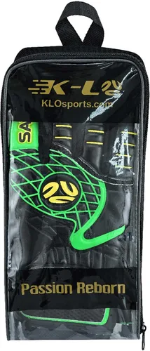 Vista 7 de K-LO - Guantes de portero de fútbol Savage Blackout (unisex, juvenil, niños y adultos) - Protectores de dedos para protección Palma de agarre
