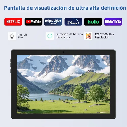 Vista 5 de Tableta Android 2 en 1 12 GB RAM+64 GB ROM Tablets 10 pulgadas Android 15 Tablet Set, tabletas con funda de teclado ratón Stylus, 10.1 IN HD