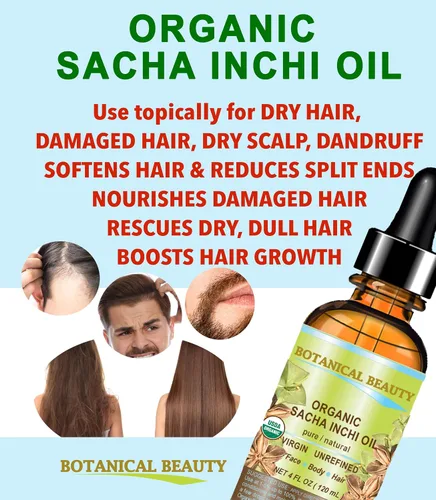 Vista 8 de Botanical Beauty Aceite orgánico de sacha inchi, 100% natural, puro, sin diluir, virgen, sin refinar, prensado en frío, aceite orgánico certificado
