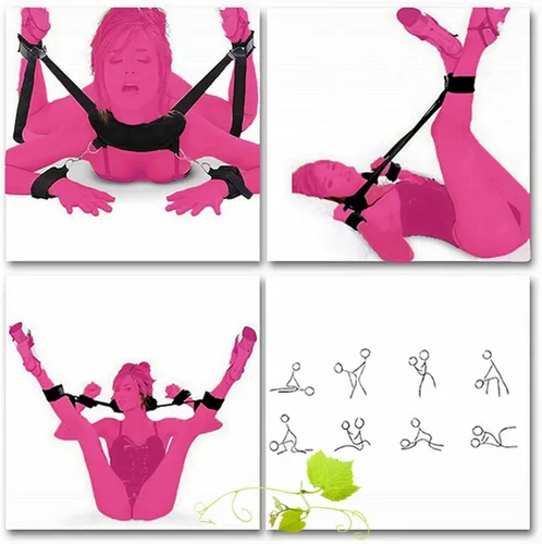 Vista 3 de Kit de sujeción de cama para parejas debajo de King para parejas adultas, kit de correas de amarre, juego resistente al sexo para mujeres adultas
