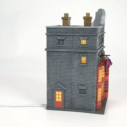 Vista 6 de Departamento 56 Harry Potter Village Edificio iluminado de Weasleys' Wizard Wheezes, 8.11 pulgadas, multicolor
