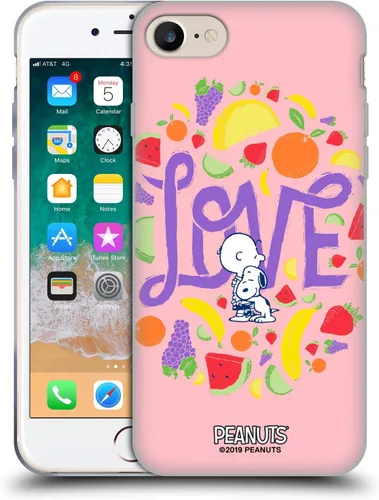 Vista 86 de Head Case Designs Funda de gel suave con licencia oficial de Peanuts Charlie y Snoopy Naturally Sweet compatible con Apple iPhone 7 Plus/iPhone 8