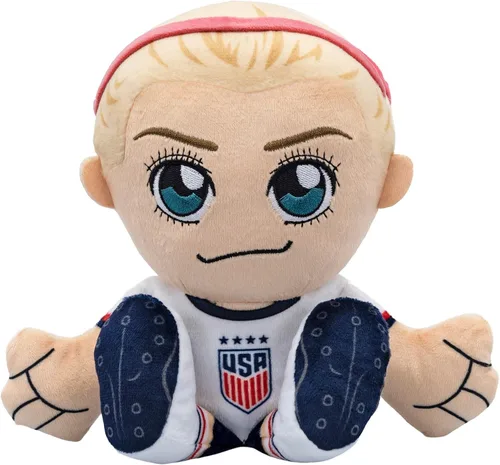 Vista 10 de Bleacher Creatures Alyssa Thompson - Peluche de fútbol americano femenino de 8 pulgadas Kuricha – Superestrella de fútbol inspirada en Chibi suave