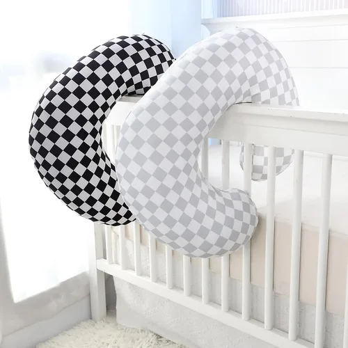 Vista 8 de DILIMI Paquete de 2 fundas de almohada de lactancia, funda elástica extraíble para almohadas de lactancia, funda ultra suave y cómoda para bebés