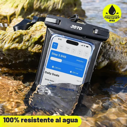 Vista 4 de JOTO Funda universal impermeable de hasta 7 pulgadas para iPhone 17 Air 16 15 14 13 12 11 Plus Pro Max, IPX8 bolsa seca para teléfono celular XR X