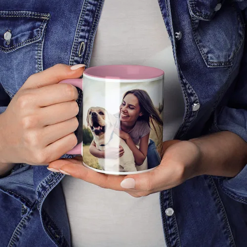 Vista 4 de Tazas de café con foto personalizada, 11 onzas, color negro con imagen, texto, regalos personalizados, taza de cerámica personalizada, gran regalo